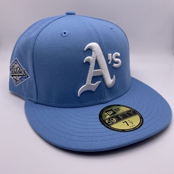 HAT CLUB EXCLUSIVE NEW ERA 59FIFTY ICEBERG Oakland Athletics 7 1/2 - Picture 1 of 2